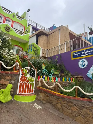 Colorful terraces and steps in Aghroud village